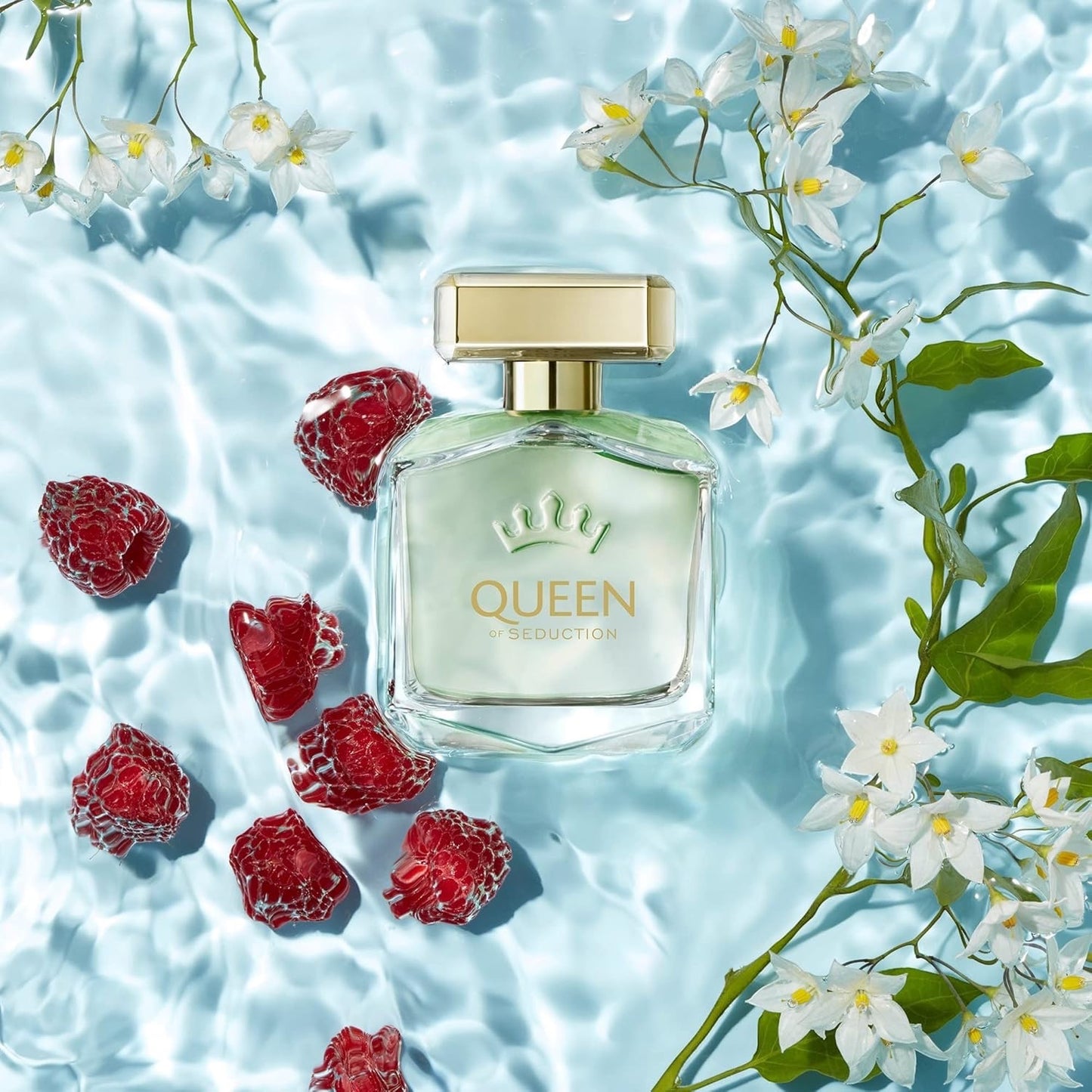 Banderas Perfumes – Queen of Seduction – Eau de Toilette für Damen – Romantischer, charmanter und frischer Duft – Blumig mit maritimen Noten – Ideal für tagsüber – 80 ml