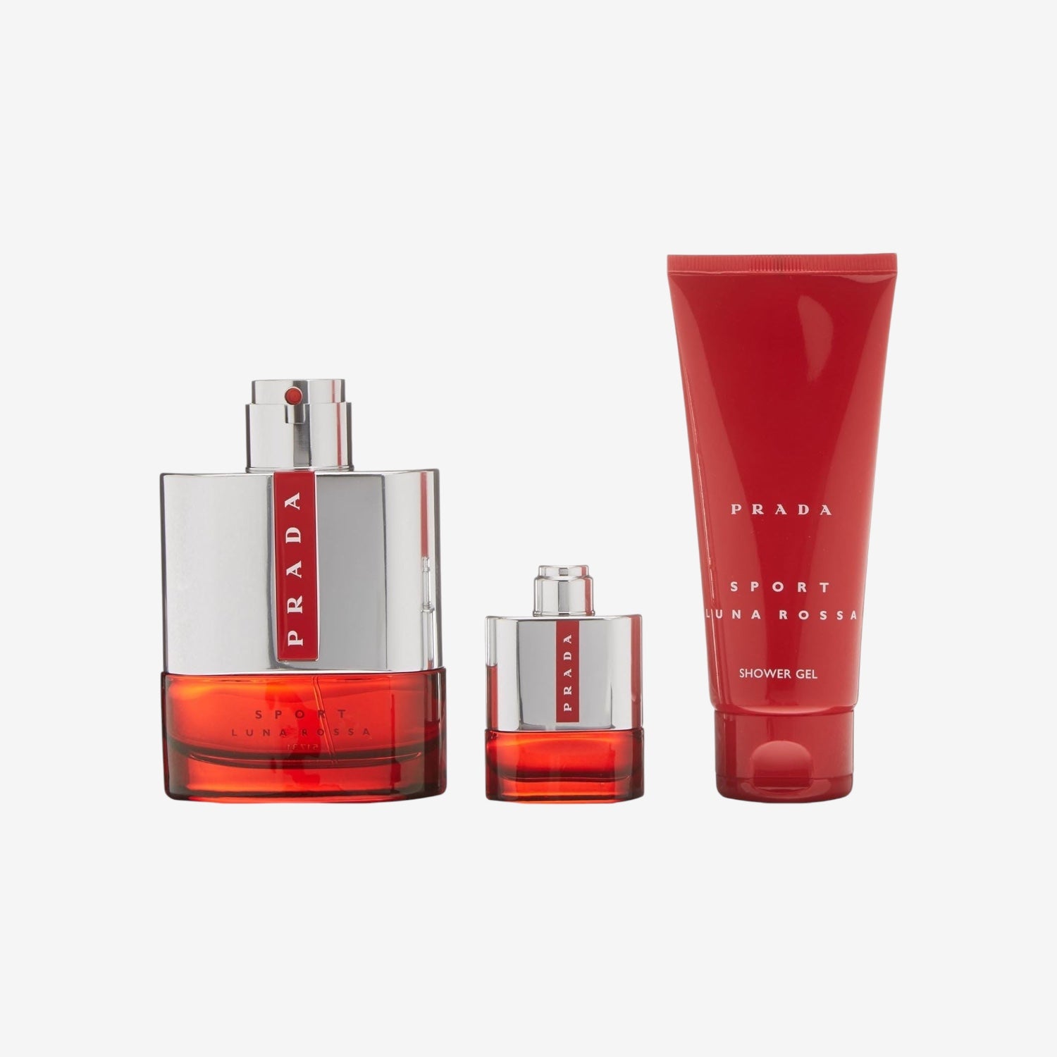 Prada Luna Rossa Sport Set 100ml Eau de Toilette + 100ml Shower Gel + 9ml EDT Miniatur Spray