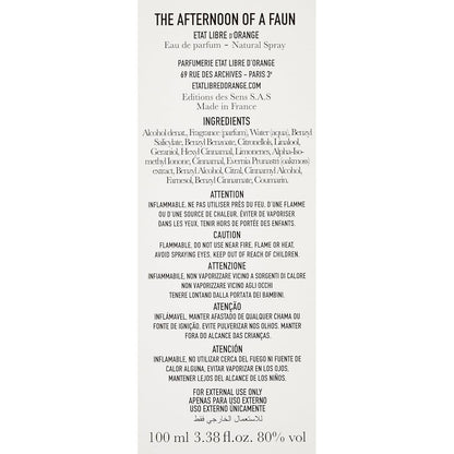 ETAT LIBRE D ORANGE The Afternoon as Faun EDP Vapo100 ml, 1er Pack (1 x 100 ml)