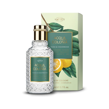 4711 Acqua Colonia® Yuzu & Cedarwood | Eau de Cologne - fokussierend - Wellness für die Sinne | 50ml Natural Spray