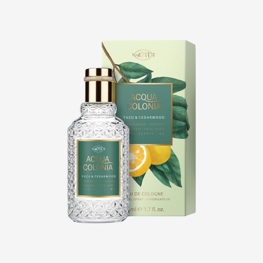 4711 Acqua Colonia® Yuzu & Cedarwood | Eau de Cologne - fokussierend - Wellness für die Sinne | 50ml Natural Spray
