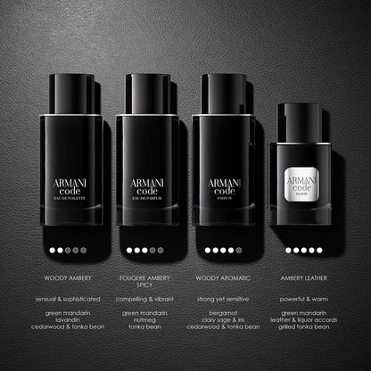 GIORGIO ARMANI Code Parfum 30 ml – frischer und aromatischer Herrenduft – Bergamotte, Muskatellersalbei, Tonkabohnen-Noten