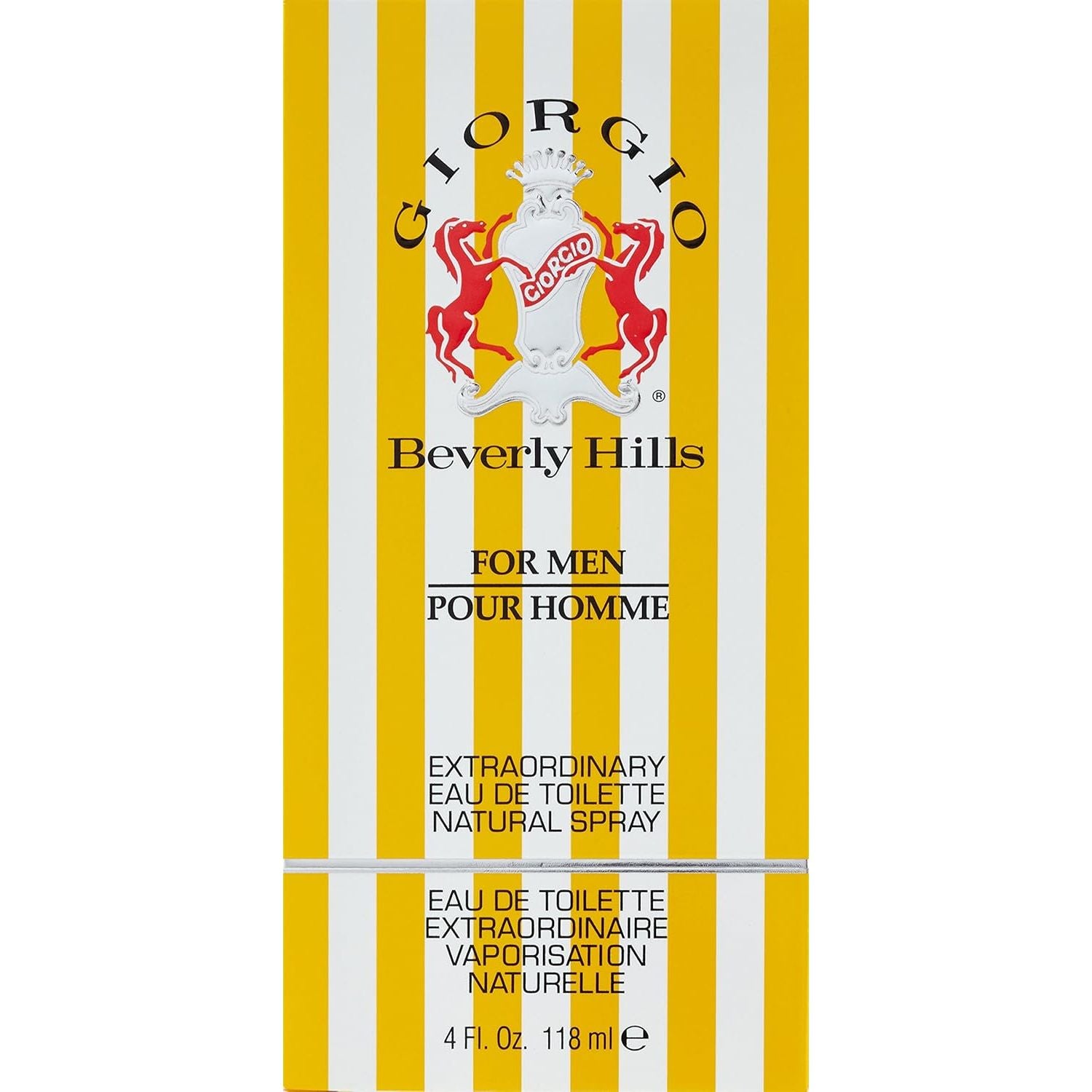 Giorgio Beverly Hills - Eau de Toilette für Männer, Holziger und Orientalischer Duft, Spray Spray, Fruchtige Noten, Markant und Kühn - 118 ml