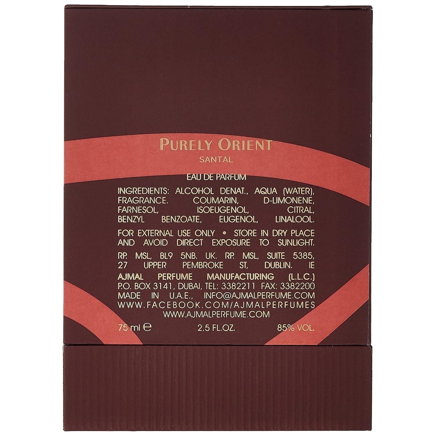 AJMAL PURELY ORIENT SANTAL (U) EDP AE