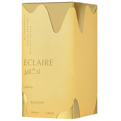 Lattafa Eclaire Banoffi, Eau de Parfum, Goldfarben, Luxuriöses Parfüm für Damen und Herren, 100 ml