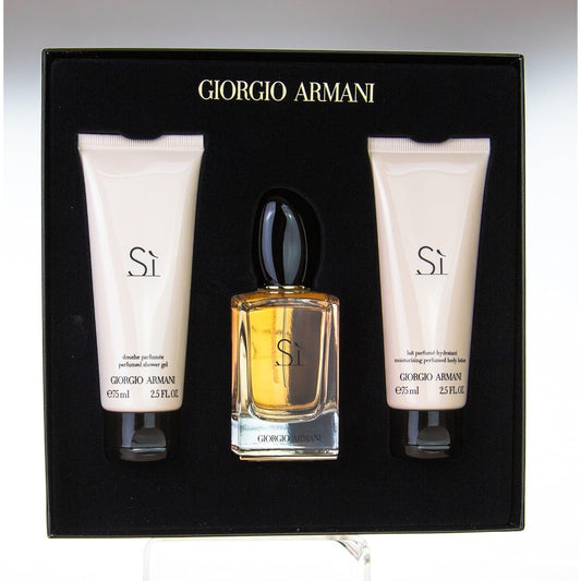 Giorgio Armani SI femme/woman Set (Eau de Parfum Vapo 50 ml + Duschgel 75 ml + Bodylotion 75 ml), 1er Pack (1 x 1 Stück)