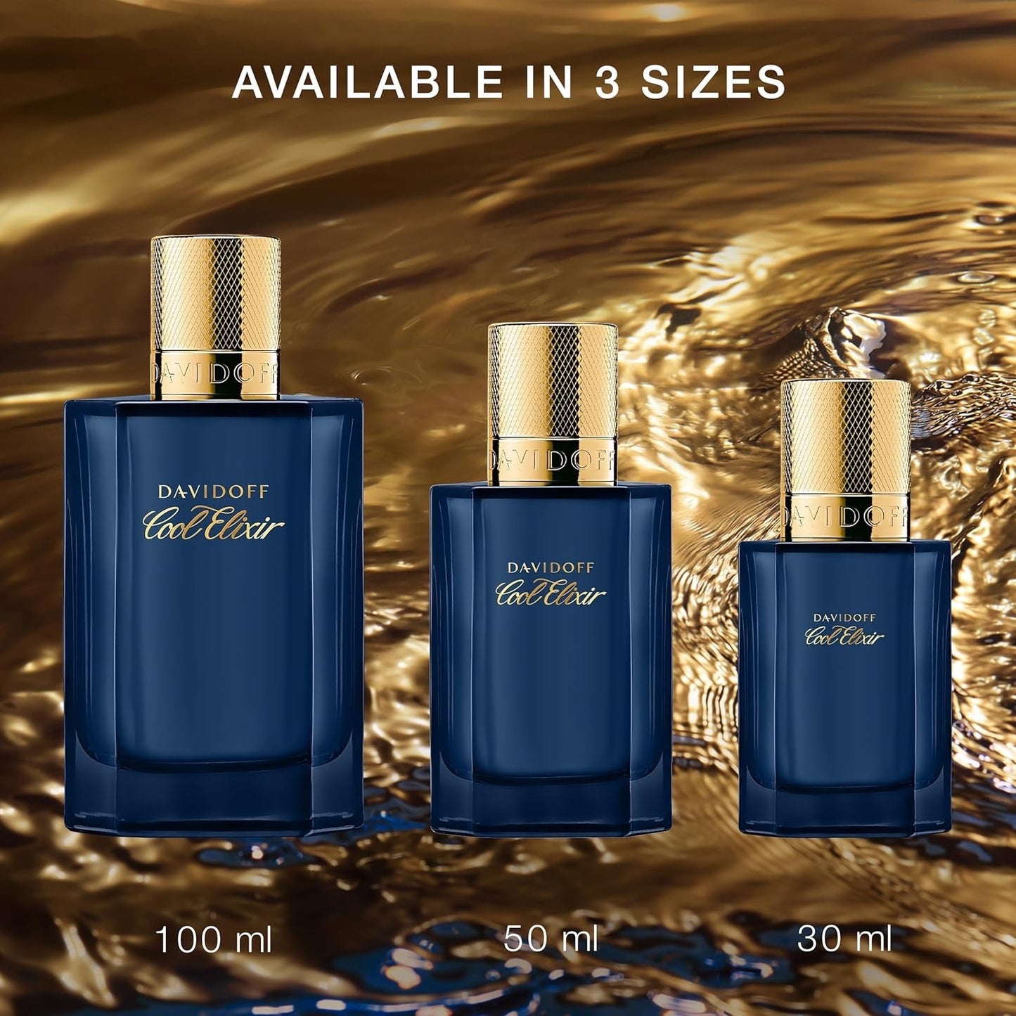 Davidoff Cool Elixir – Oud Parfum Intense – Mit Noten von Rosenoxid, Lavandin und einem Oud-Akkord – Luxus Parfums für Herren – Langanhaltender Duft
