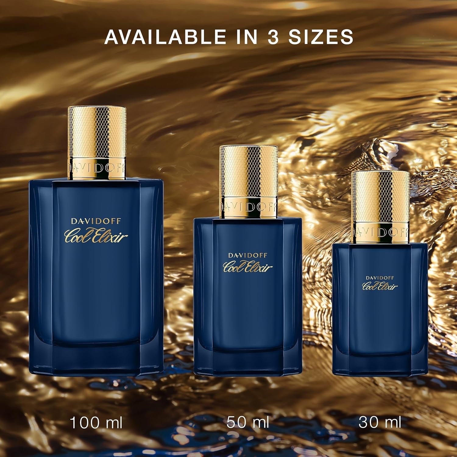Davidoff Cool Elixir – Oud Parfum Intense – Mit Noten von Rosenoxid, Lavandin und einem Oud-Akkord – Luxus Parfums für Herren – Langanhaltender Duft