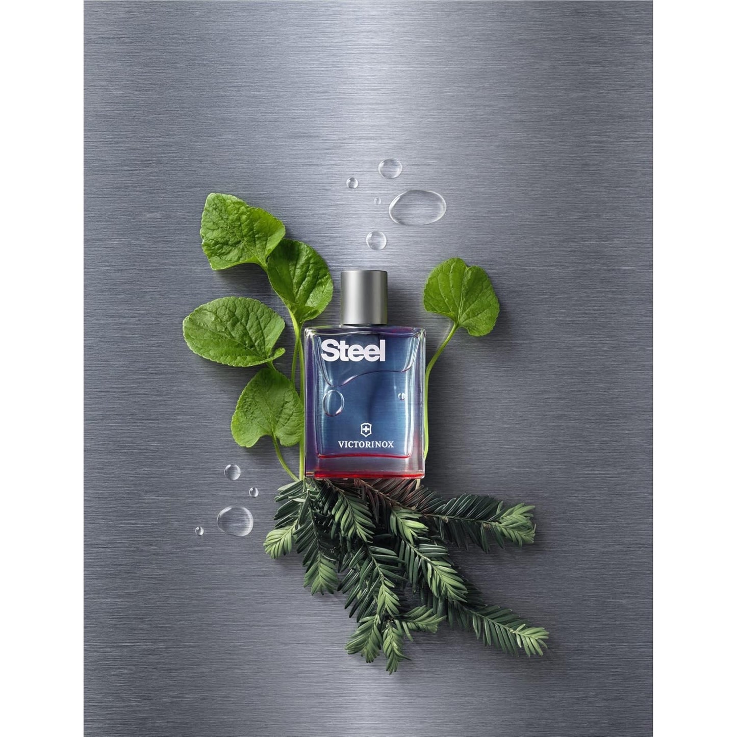 VICTORINOX Steel Eau de Toilette für Herren, Parfüm mit Veilchenblättern und Weißtanne, Aquatisch und frisch, 100 ml, V0000896
