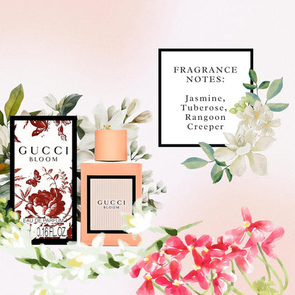 Gucci Parfums für Frauen - 4 Stück Damenduft Geschenkset für Frauen - 2x Gucci Bloom Parfüm für Frauen 4,5 g und 2x Gucci Flora Parfüm für Frauen 4,5 g