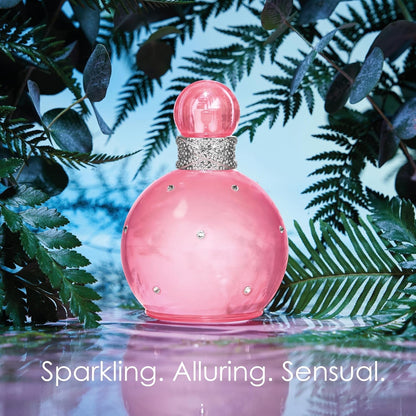 Britney Spears Fantasy Sheer 100 ml – Eau de Toilette für Damen – Blumiger Gourmand-Duft – Noten von Roter Litschi, Seerose und Weißem Moschus – Parfum Damen – Pastellrosa Flakon