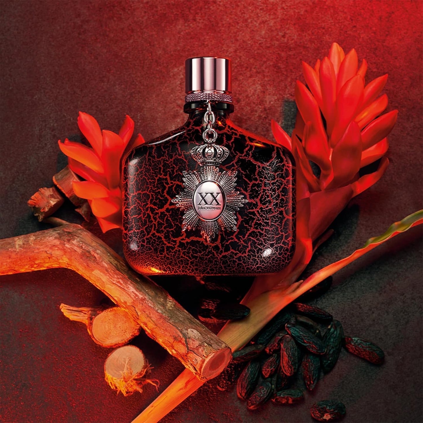 John Varvatos XX Intense Eau de Parfum Spray, Herrenduft, Holzig-amberner Duft mit Noten von Roter Ingwerblüte, Zedernholz und Tonkabohne, 75 ml