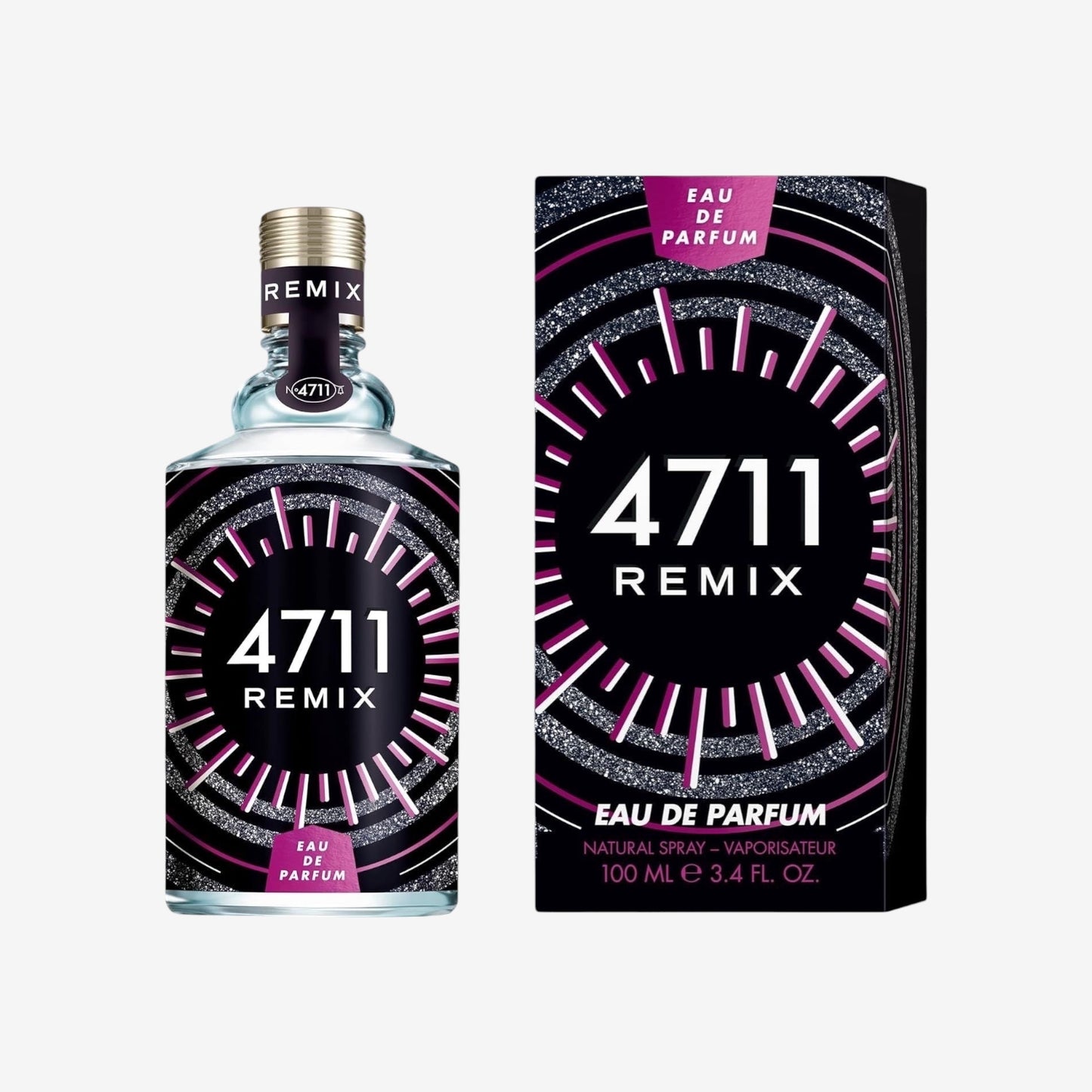 4711 Remix Electric Night Eau de Parfum, 100 ml: Damen Parfüm mit Zitrone, Pfingstrose, Zedernholz, Vanille – elektrisierender, intensiver, unwiderstehlicher Duft für Frauen