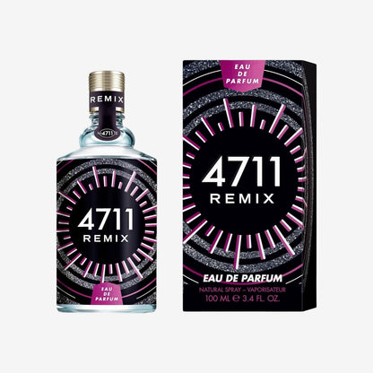 4711 Remix Electric Night Eau de Parfum, 100 ml: Damen Parfüm mit Zitrone, Pfingstrose, Zedernholz, Vanille – elektrisierender, intensiver, unwiderstehlicher Duft für Frauen
