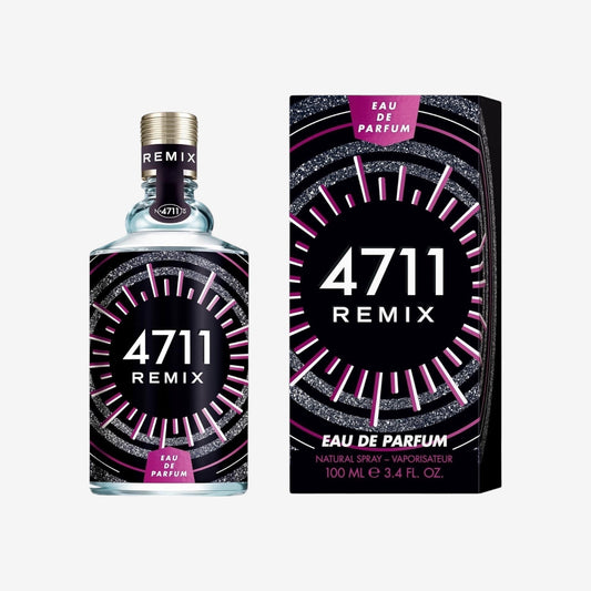 4711 Remix Electric Night Eau de Parfum, 100 ml: Damen Parfüm mit Zitrone, Pfingstrose, Zedernholz, Vanille – elektrisierender, intensiver, unwiderstehlicher Duft für Frauen