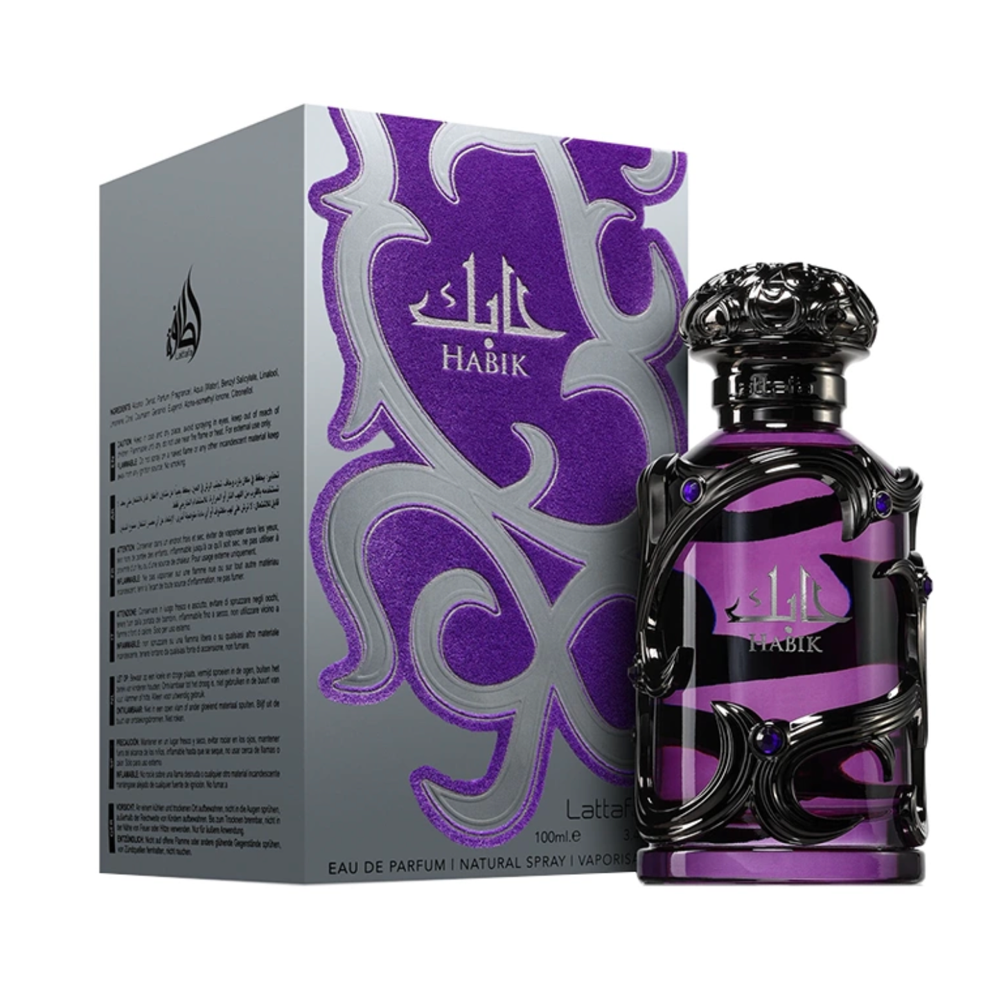 Lattafa Habik – Spicy, Aromatic, Woody, Musky, Eau de Parfum Spray Long-Lasting Duft für Männer, 100 ml