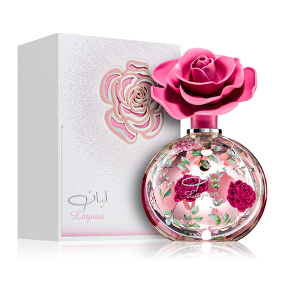Lattafa Layaan - Fruity, Floral, Woody, Musky - Eau de Parfum Spray Long-Lasting Fragrance for Women, 2.53 Ounce / 75 ml