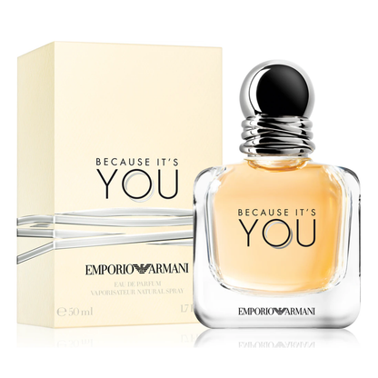 Emporio Armani Because It's You Eau de Parfum, Armani Beauty für Damen, Damenduft, blumig-amberartiger Duft, Neroli, Himbeere, Rose, Vanille und Moschus, 100ml